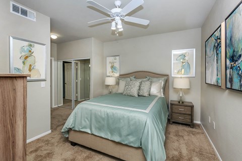 Bedroom area at The Covington by Picerne, Las Vegas, Nevada